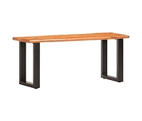 Live Edge Bench 43.3" Solid Acacia Wood and Steel