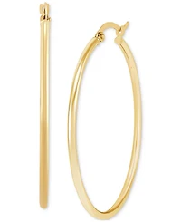 14k Gold Hoop Earrings, 40mm