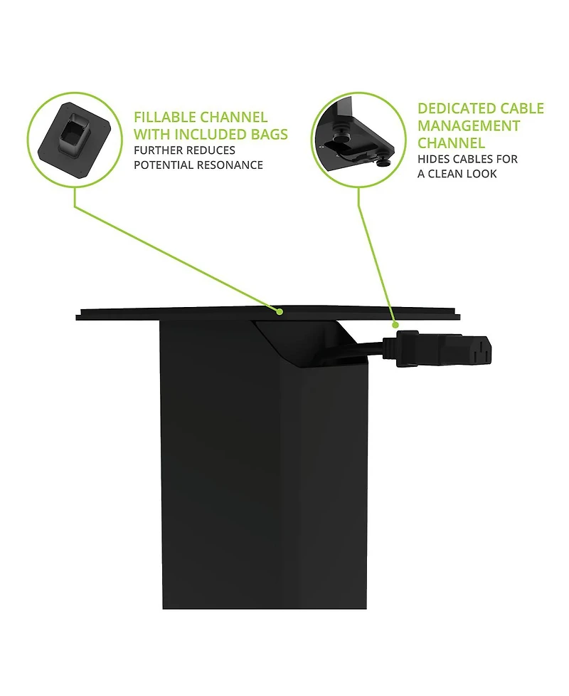 Kanto SX22 22" Tall Fillable Speaker Stands with Isolation Feet