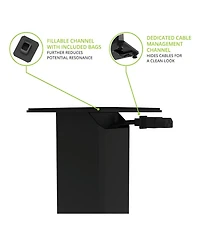 Kanto SX22 22" Tall Fillable Speaker Stands with Isolation Feet