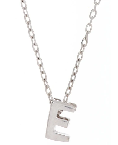 Adornia Rhodium-Plated Mini Initial A Pendant Necklace, 16" + 2" extender