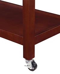 Convenience Concepts American Heritage 45" Wood 3 Tier Butcher Block Kitchen Cart