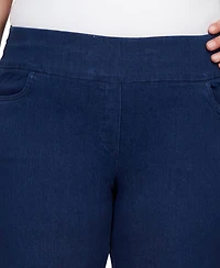 Alfred Dunner Plus Super Stretch Mid-Rise Average Length Denim Pants