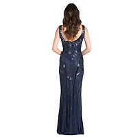 Lara Women's Fitted Dress With Tonal Beading