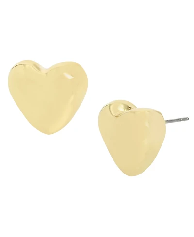 Robert Lee Morris Soho Gold-Tone Puffy Heart Stud Earrings