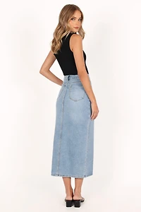 Petal and Pup Dana Denim Midi Skirt