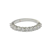Suzy Levian Sterling Silver White Cubic Zirconia Half Band Ring