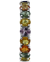 Multi-Sapphire Eternity Band (5 ct. t.w.) in Sterling Silver