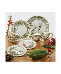 Certified International Holly and Ivy 4-Pc. Dessert Plate