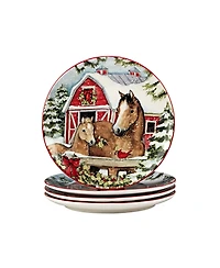 Homestead Christmas 16 Piece Dinnerware Set