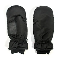 Muk Luks Men's Waterproof Fleece Flip Mittens, Black, XLarge