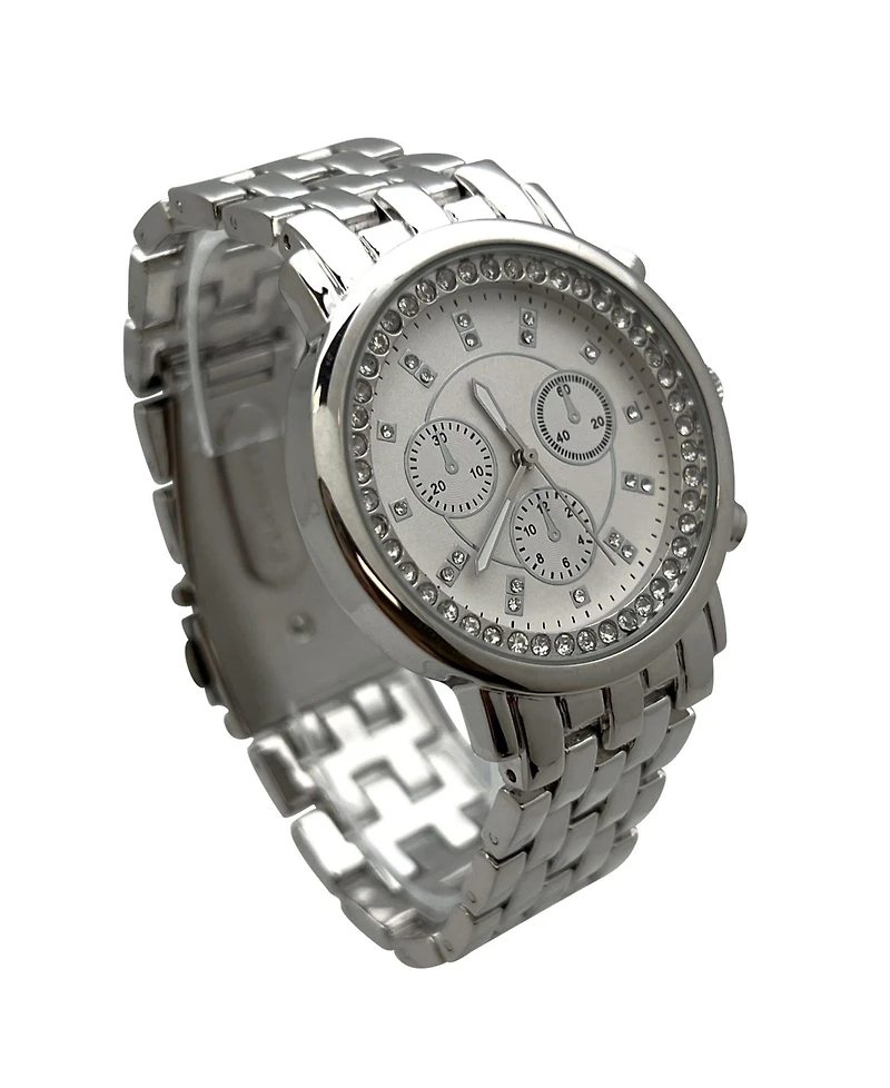 Olivia Pratt Round Rhinestones Analog Display Women Watch