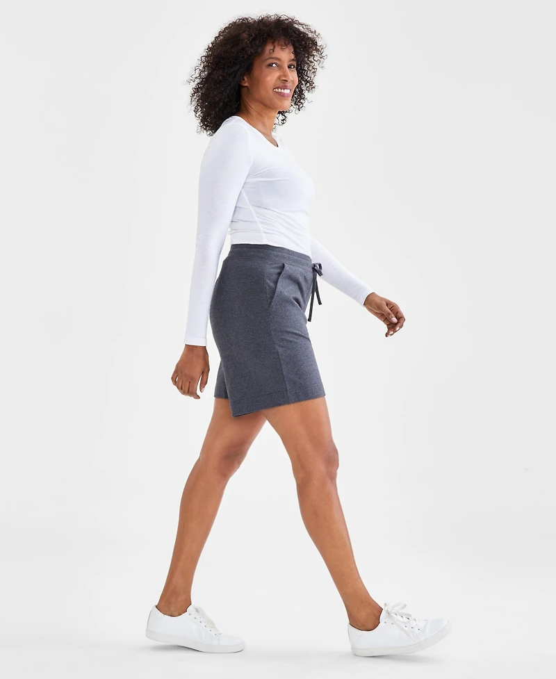 Style & Co Women's Mid Rise Sweatpant Shorts, Created for Macy's