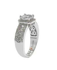 Suzy Levian Sterling Silver Cubic Zirconia Center Stone Ring