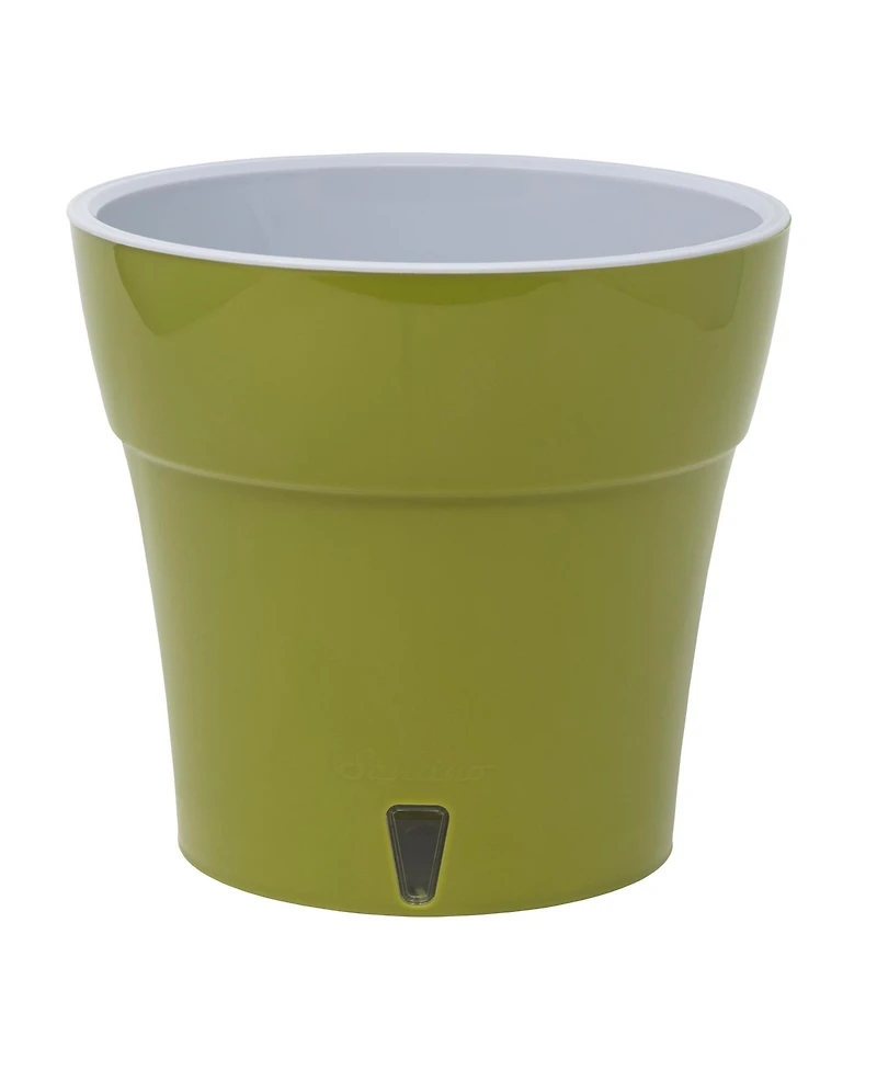 Decopots Plastic Round Modern Flower Pot with Drainage Planter