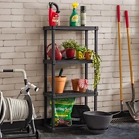 Iris 4-Tier Shelving Unit, Black
