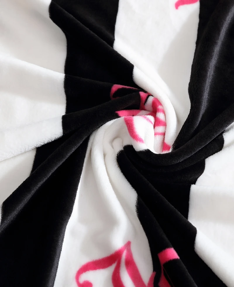 Juicy Couture Cabana Plush Striped Throw, 50" x 70"