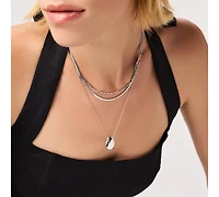 Ana Luisa Silver Pendant Necklace - Pebble Silver