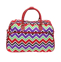 World Traveler Chevron 21-inch Carry-On Shoulder Duffel Bag