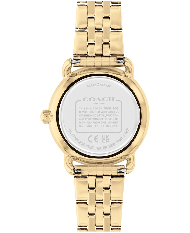 Coach Women's Elliot Gold-Tone Stainless Steel Bracelet Watch 28mm