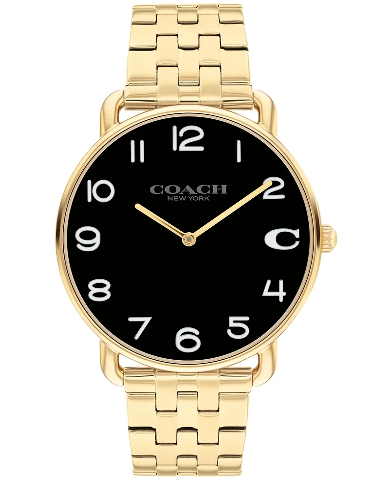 Coach Men's Elliot Gold-Tone Stainless Steel Bracelet Watch 40mm
