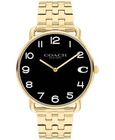 Coach Men's Elliot Gold-Tone Stainless Steel Bracelet Watch 40mm