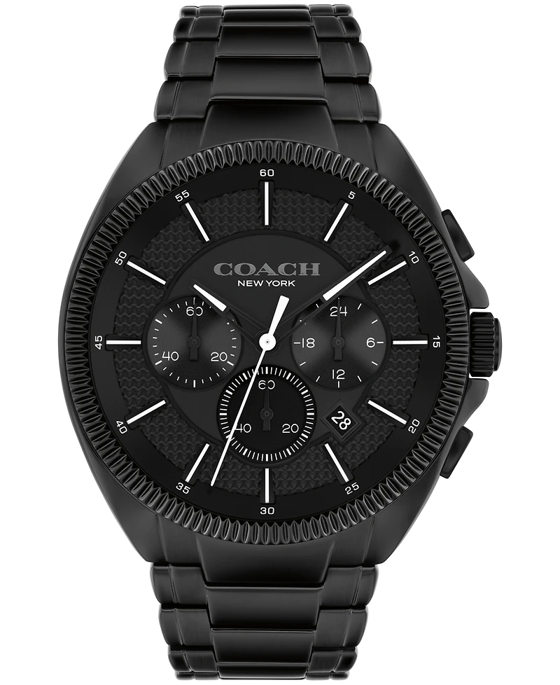 Coach Men's Jackson Black Stainless Steel Bracelet Watch 45mm