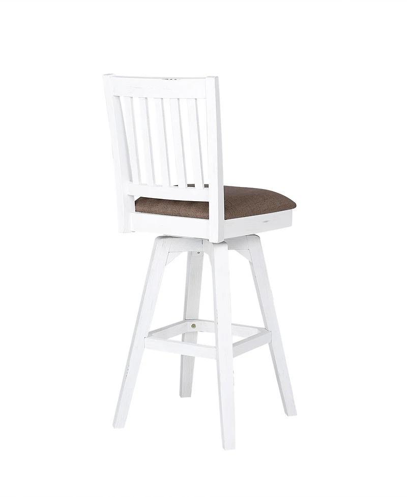 Closeout Peighton 8-Piece Bar Set (Back bar with hutch, bar with 2 saddle stools, and pub table with 2 swivel stools)