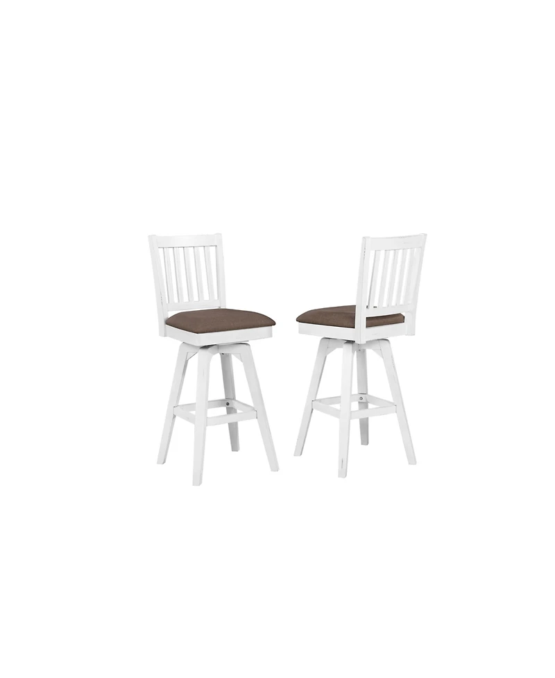 Closeout Peighton 8-Piece Bar Set (Back bar with hutch, bar with 2 saddle stools, and pub table with 2 swivel stools)