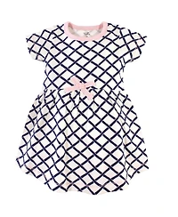 Touched by Nature Toddler Girls Natural Cotton Dress Duo Short and Long Sleeve Styles