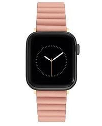 Nine West Women's Pink Faux Leather Band designed for Apple Watch 42mm (Series 10) & 38/40/41mm