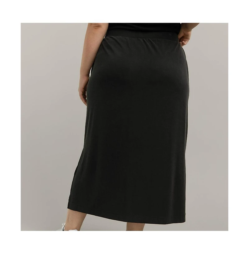 Cozy Earth Women's Modern Modal Midi Skirt