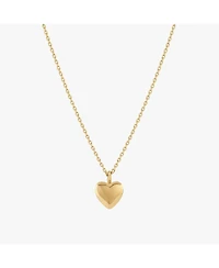 Puffed Heart Pendant Necklace, Romantic Gift, Summer Jewelry