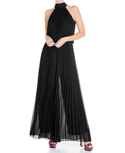 Meghan Fabulous Women's Wild Orchid Pleat Jumpsuit