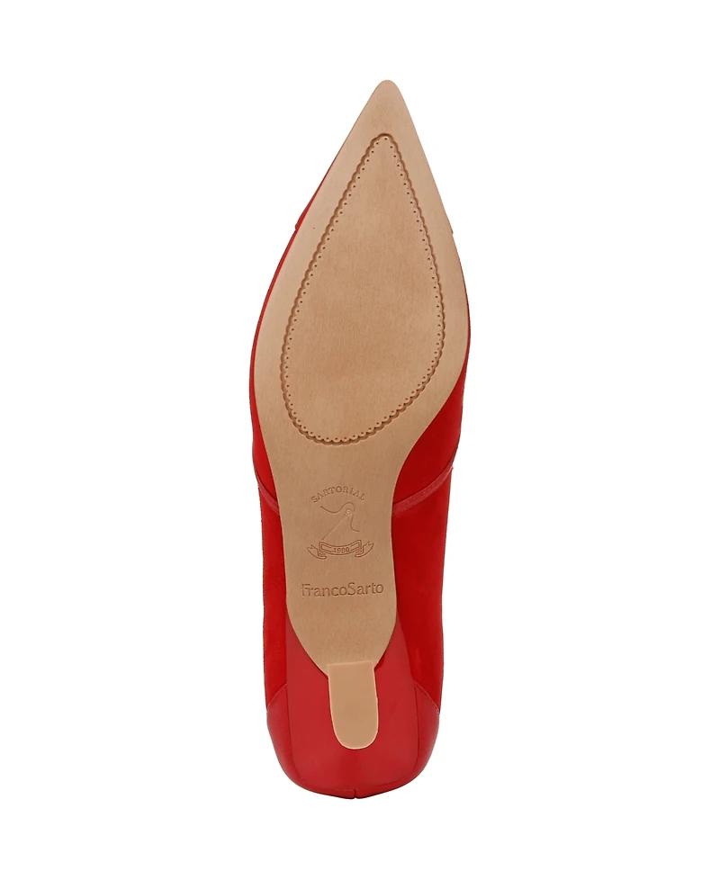 Franco Sarto Women's Darcy Pointed Toe Kitten Heel Pumps