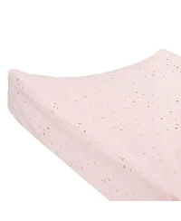 Lambs & Ivy Ballerina Baby Pink/Gold Stars Soft Changing Pad Cover
