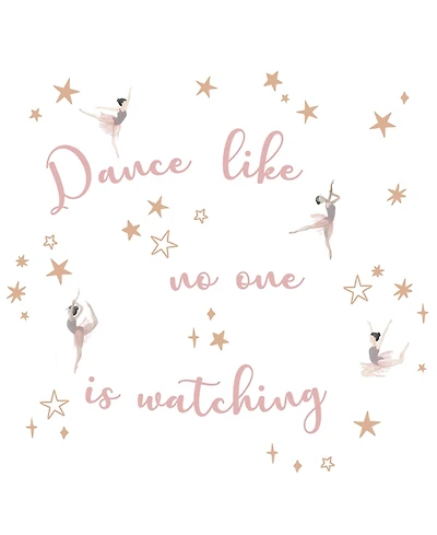 Lambs & Ivy Ballerina Baby Dance Like No One is Watching Wall Decals/Stickers