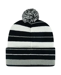 Men's '47 Brand Black Las Vegas Raiders Powerline Cuffed Knit Hat with Pom