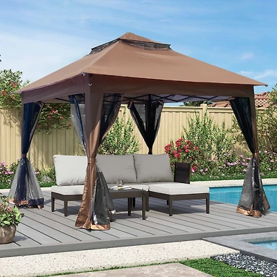 Streamdale Pop-Up Gazebo with Netting, 11x11FT