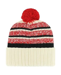 Men's '47 Brand Cream New Jersey Devils Tavern Cuffed Knit Hat with Pom