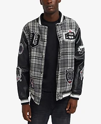 Reason Men's Tartan Varsity Jacket