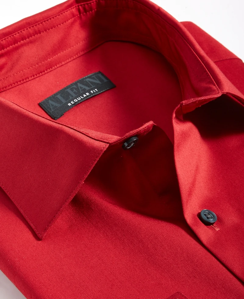 Alfani Men's Regular-Fit Temperature Regulating Solid Dress Shirt