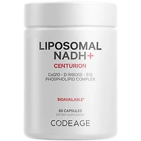 Codeage Liposomal Nadh+ Supplement - Nadh, Vitamin B12, D-Ribose as Bioenergy Ribose, CoQ10-2-Month Supply - Liposomal Delivery