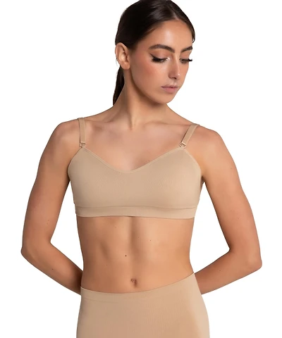 Capezio Women's Seamless Clear Back Bandeau Bra