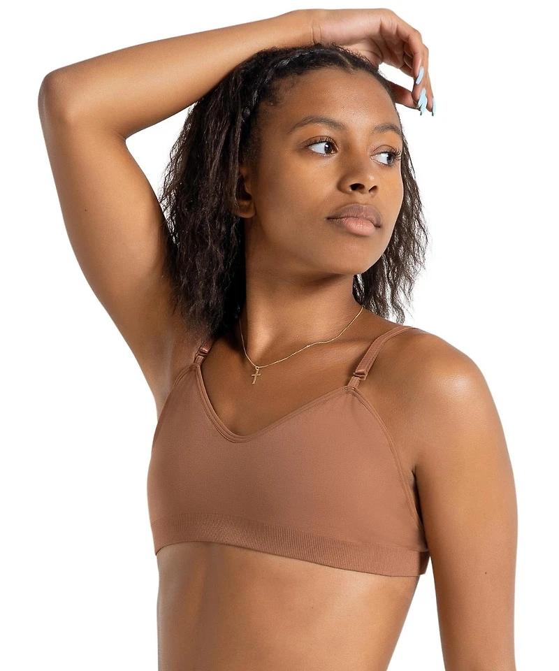 Capezio Women's Seamless Clear Back Bandeau Bra