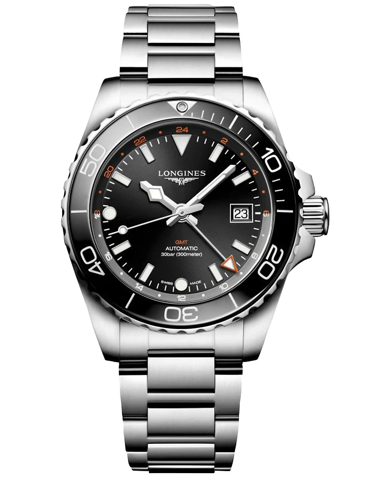 Longines Men's Swiss Automatic HydroConquest Stainless Steel Steel Bracelet Watch 41mm