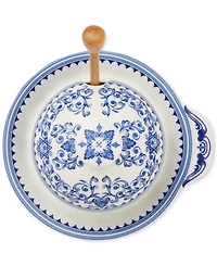 Spode Judaica Honey Pot with Dipper