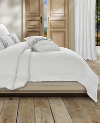 White Sand South Seas Cotton Duvet Cover, Full/Queen