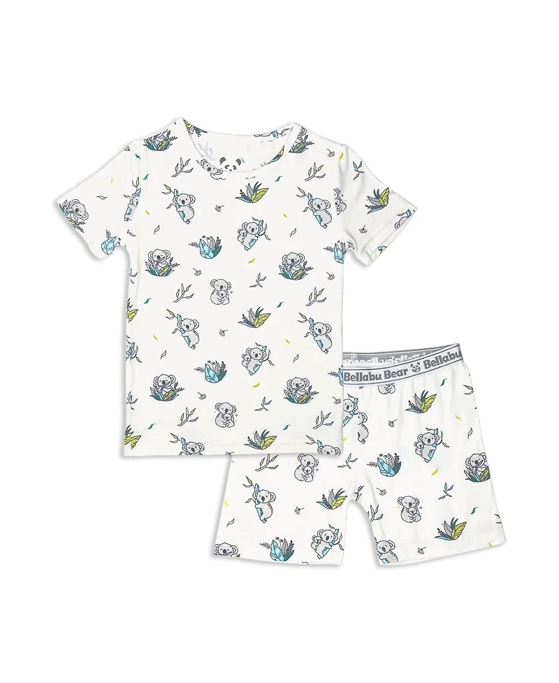 Bellabu Bear Toddler| Child Unisex Koala 2-Piece Short Sleeve & Shorts Pajama Set