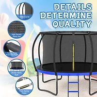 Streamdale Furniture Outdoor Trampoline with Safety Enclosure and Accessories